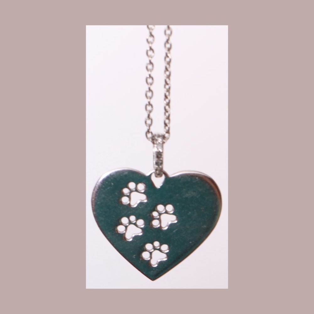 ASPCA Sterling Silver Paw Heart Necklace